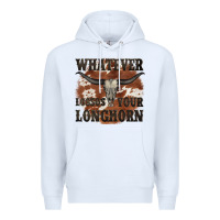 White longhorn bullskull whatever lossos your longhorn Premium Hoodie - JahusDesignShop