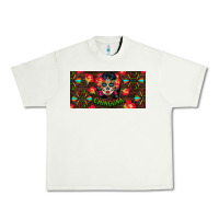Pistachio Chingona Sugar Skull License Plate Urban Heavy Tee - BundleAndBundleShop