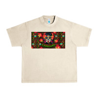 Sandshell Chingona Sugar Skull License Plate Urban Heavy Tee - BundleAndBundleShop