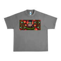 Tornado Chingona Sugar Skull License Plate Urban Heavy Tee - BundleAndBundleShop