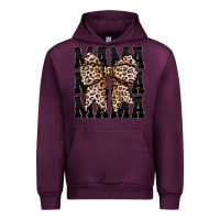 Mauve Wine mama leopard Urban Hoodie - CowhideDigitalArt