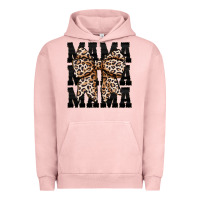 Pigment Salmon mama leopard Urban Hoodie - CowhideDigitalArt