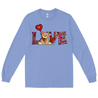 Colony Blue valentine's day tedybear love Long Sleeve Tee - RanaPortraitStore