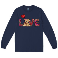 Navy valentine's day tedybear love Long Sleeve Tee - RanaPortraitStore