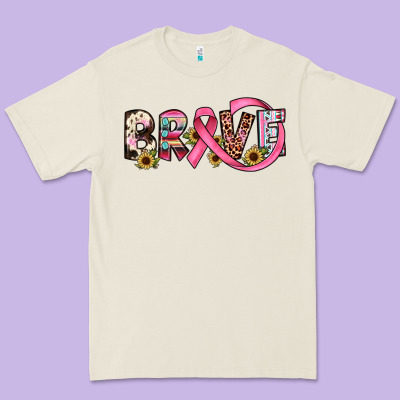 Brave Cancer Awareness Ribbon Premium Tee Designed By Jahusdesignshop