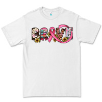 White brave cancer awareness ribbon Premium Tee - JahusDesignShop