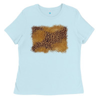 Baby Blue leopard background Ladies Tee - BarkalooDesign