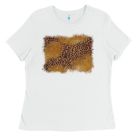 White leopard background Ladies Tee - BarkalooDesign