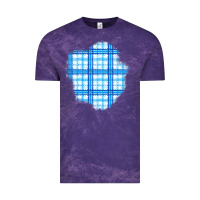 Cloud Purple Winter Tartan Patch Vintage Tee - BundleAndBundleShop