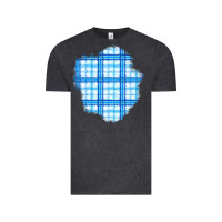 Vintage Black Winter Tartan Patch Vintage Tee - BundleAndBundleShop