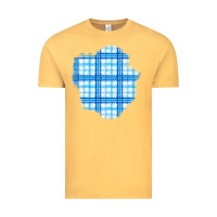 Vintage Mustard Winter Tartan Patch Vintage Tee - BundleAndBundleShop