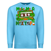 Ocean Blue St. Patrick's Day make me a mixtape Premium Sweatshirt - FaDigitalArtStudio