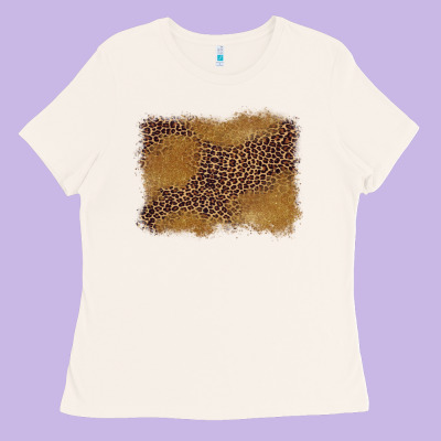 Leopard Background Ladies Tee Designed By Barkaloodesign