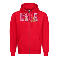 Love With Gnome Valentine's Day Zipper Hoodie | Teevron