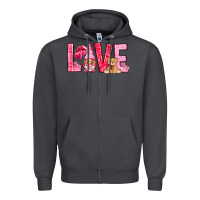 Smoke Love with gnome Valentine's Day Zipper Hoodie - HowdyJamesFarm