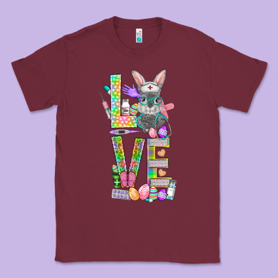 Love Easter Nurse Classic Tee Designed By Bundleandbundleshop