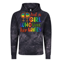 Cloud Black Just A Girl Who Loves Her Wifey Vintage Hoodie - BundleAndBundleShop