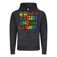 Vintage Black Just A Girl Who Loves Her Wifey Vintage Hoodie - BundleAndBundleShop