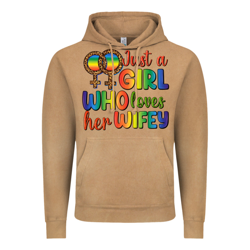 Just A Girl Who Loves Her Wifey Vintage Hoodie by BundleAndBundleShop | Teevron