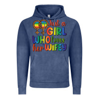 Vintage Denim Just A Girl Who Loves Her Wifey Vintage Hoodie - BundleAndBundleShop