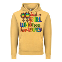 Vintage Mustard Just A Girl Who Loves Her Wifey Vintage Hoodie - BundleAndBundleShop