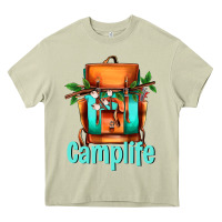 Mossy camp life camp backpack Heavy Core Tee - AdoDesignShop
