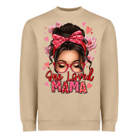 Mushroom one loved mama messy bun Heavyweight Sweatshirt - texasbilliewilder