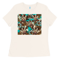 Bone western cowhide sunflower baby cow Ladies Tee - BarkalooDesign
