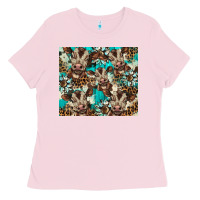 Bubblegum Pink western cowhide sunflower baby cow Ladies Tee - BarkalooDesign