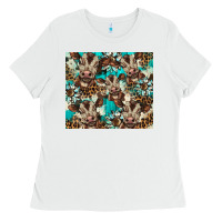 Western Cowhide Sunflower Baby Cow Ladies Tee | Teevron