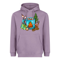 Lavender Camping Coffee Heavyweight Hoodie - FaDigitalArtStudio