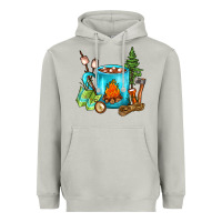 Moon Dust Camping Coffee Heavyweight Hoodie - FaDigitalArtStudio