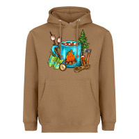 Toasted Coconut Camping Coffee Heavyweight Hoodie - FaDigitalArtStudio