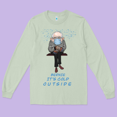 Bernie It's Cold Outside Long Sleeve Tee Designed By Bettercallsaul