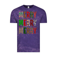 Cloud Purple Merry Merry Merry Christmas Vintage Tee - BundleAndBundleShop