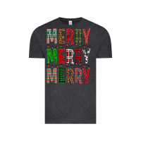 Vintage Black Merry Merry Merry Christmas Vintage Tee - BundleAndBundleShop