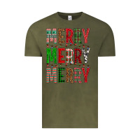 Vintage Olive Merry Merry Merry Christmas Vintage Tee - BundleAndBundleShop