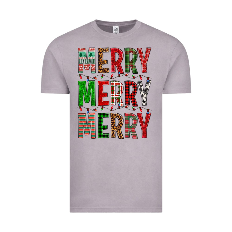 Merry Merry Merry Christmas Vintage Tee by BundleAndBundleShop | Teevron