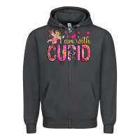 Smoke i am with cupid I am with Cupid Valentine's Day Zipper Hoodie - HowdyJamesFarm