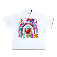 White 5 th grade Urban Heavy Tee - BundleAndBundleShop