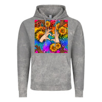 Cloud Rock Heart And Sunflowers With Neon Leopard Patterns Vintage Hoodie - BundleAndBundleShop