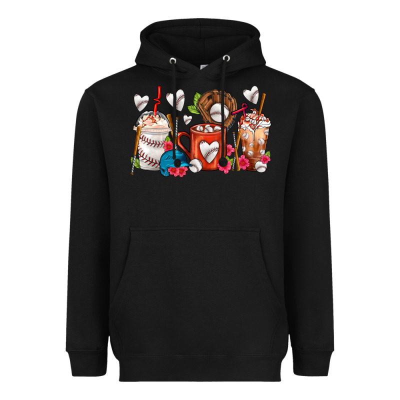 Baseball Coffee Cups Heavyweight Hoodie by FaDigitalArtStudio | Teevron
