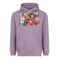 Lavender Baseball Coffee Cups Heavyweight Hoodie - FaDigitalArtStudio