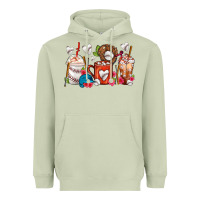 Matcha Baseball Coffee Cups Heavyweight Hoodie - FaDigitalArtStudio