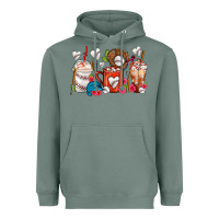 Sage Baseball Coffee Cups Heavyweight Hoodie - FaDigitalArtStudio