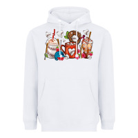 White Baseball Coffee Cups Heavyweight Hoodie - FaDigitalArtStudio