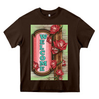 Western Red Roses Welcome Heavy Core Tee | Teevron