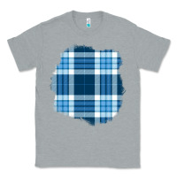 Heather Grey Winter Tartan Patch Classic Tee - BundleAndBundleShop