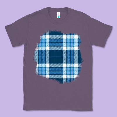 Winter Tartan Patch Classic Tee Designed By Bundleandbundleshop