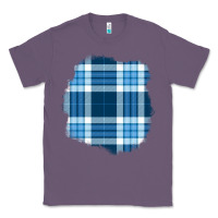 Lavender Winter Tartan Patch Classic Tee - BundleAndBundleShop